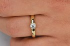 Round Cut 1 20 Ct White Moissanite Solitaire Engagement Ring 14k Yellow Gold Fn