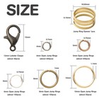 Handyman Crafts Jump Rings Kit With1000pcs Open Jump Rings 40pcs 12mm Lobster Cl
