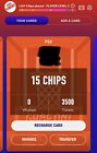 Dave And Buster s Power Card W 3500 Tickets   With 15 Chips   