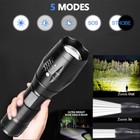 Super-bright Led Tactical Military Led Flashlight Torch 5 Modes Zoomable