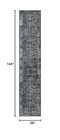  Black Vintage Carpet Runners For Hallway 12ft washable Long Runner Rug For 