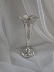 Grogan Co Sterling Silver Trumpet Vase Weighted Ruffled Edge 6  With P Mono