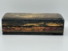 Fedoskino Russian Lacquer Box Signed Hand Painted Village Scene Ussr