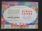 Showgirl Dinah Shore Original Vintage 1960s Desert Inn Hotel Las Vegas Mailer