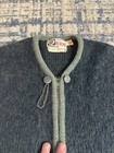 Vintage 60s Young Breed By Revere Full Zip Green Wool   Mohair Sweater S Grunge