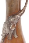 Antique Japanese Meiji Period Signed Bronze Vase Elephant Mixed Metal Japan Old