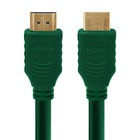 10ft Green Hdmi Cable 28awg High-speed Male Cord 4k Hdtv Ps4 Ps5 Xbox Gold Plugs
