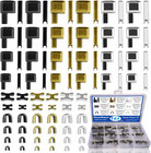 144pcs Zipper Repair Kit     4 Sizes   3   5   8   10   Insertion Pins  3-color   