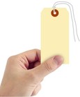 1000- 5 1 4  X 2 5 8  Manila Inventory Shipping Hang Tags With String