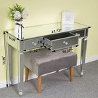 Mirrored Console Table Makeup Dressing Table modern Sofa Side Table Mirrored Des