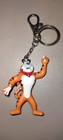 Vintage 1998 Orange Tony The Tiger Hard Plastic Kelloggs Key Chain Clip   Ring