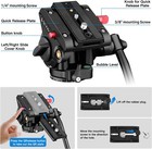 Camera Tripod  72  Video Tripod With Fluid Head  Aluminum Heavy Duty Tripod