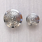 Paired 17mm And 24mm White Metal North Riding Fire Brigade Tunic Buttons - Gaunt