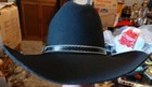 Vintage Wrangler Rugged Wear  vegas  Black Western Cowboy Hat 7 1 4 - Excellent