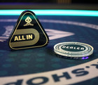 Powerpoker All-in Triangle   Dealer Button - 60mm Acrylic Poker Buttons New