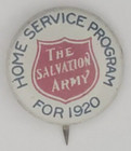 Antique 1920 Salvation Army Home Service Program Pinback Button By Lynch
