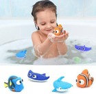 Kid Shower Toy Baby Bath Squirt Toys shark Bathtub Water Toys 4pcs Toddlers Pool