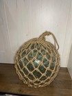 Huge Blown Glass Japanese Fishing Float Buoy Ball Rope Net Nautical  c - 48    