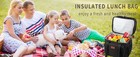 Expandable Lunch Box Cooler Bag - Insulated Soft Lunch Bag For Men Women - Large