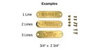 Warner Sporting Engraved Brass Pet Id Dog Tag With Three Sizes Of Rivets Usa