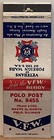Polo Vfw Post No  8455 Polo Il Illinois Vintage Matchbook Cover