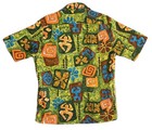 Tohki Hawaii Vintage 1960s Barkcloth Hawaiian Shirt Atomic Tiki Tribal Men s S m