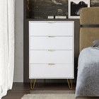4 Drawers Chest Of Dresser Storage Tower Wood Cabinet Modern Bedroom Organizer