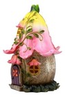 Mini Enchanted Fairy Garden Trumpet Lily Cottage Light Up House W  Door Figurine