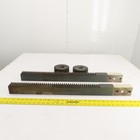 740mm Long X 40mm Wide Flat Pinion Gear Rack Set 544mm Travel W  Gears Set Of 2