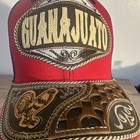 Guanajuato Rooster Graphic Trucker Hat Mesh Back Adjustable One Size Red black