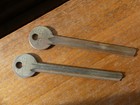 Vintage Mosler Safe Key Blanks     Nickel Silver     4    Long     Lot Of 2     Unused