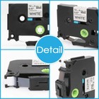 Brother Genuine P-touch  Tze-231 5 Pack Tape Tze2312pk Black Print White Tape