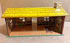 Vintage 1950 s Marx Roy Rogers Bar-m-ranch Tin Litho Log Cabin   