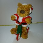 Avon Cycling Santa Teddy Bear Plush 12 Songs Rides Around On His Bike  Works