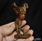 3 old China Ancient Dynasty Bronze Fengshui Wealth Luck Fine Horse Statue