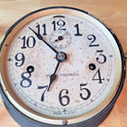 Antique vintage Seth Thomas Brass Maritime Ships Clock  R20704  1916 Inscription