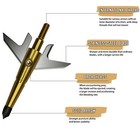 12pcs Golden Broadheads 100 Grain 1 75  Cut Compound Bow Crossbow Tips
