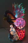 Dragon Fantasy Figurine Statue W  Light-up Plasma Orb Ball - Large-