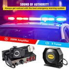 Mophorn Police Sirens 200 W 9-tone Car Warning Alarm Emergency Electronic