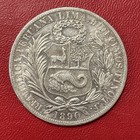 1890 Tf Peru Un Sol Silver Coin 90  25g 22 5g Asw  a 