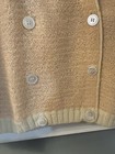 Vintage Evan Picone Pink Stripe Womens Mohair Wool Blend Cardigan Sweater Medium