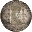 Philippines Spanish Colonial 1897 Sgv Silver Peso Alfonso Xiii Km-154 Xf au