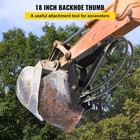 Hydraulic Backhoe Thumb  18 Inch 1 2  Thickness Heavy Duty Excavator Thumb  Blac
