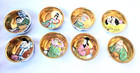 8 Vintage Kutani Ware Sake Choko Cups Seven Lucky Gods Of Fortune Japan Cup Set
