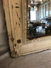 Vtg Decorative Salvaged Tin Ceiling Shabby 23  Sq  Tan Metal Mirror Chic 784-25b