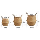 Woven Seagrass Belly Basket For Storage Plant Pot Basket And Laundry Picnic And 