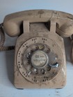 Vtg  64 Western Electric Bell System Rotary Desk Telephone Beige C d 500 4 Prong