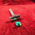 Vintage 1959  e-4  Gillette 195 Adjustable  fat Boy  Safety Razor  item  122 