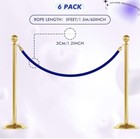 Black Velvet 5 Feet Stanchion Ropes W  Hooks Crowd Control Barrier Rope 6 Pcs