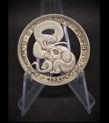 Hobo Cut Coin Skull Viper Snake Fantasy American Art Cut Coin Dollar